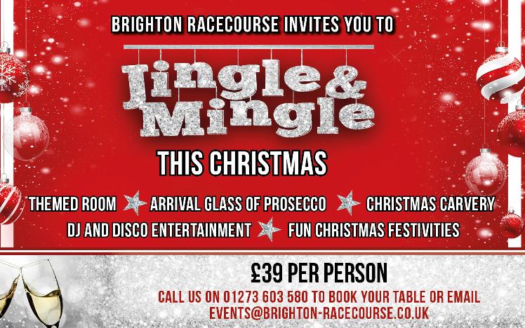 Jingle and Mingle for your office Christmas party at Brighton Racecourse 